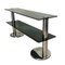 Vintage Chrome Plated Steel and Smoked Glass Console Table, 1970s 2