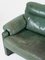 Vintage Green Leather Sofa from de Sede, 1980s 3