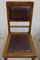 Antique Leather and Oak Dining Chairs, Set of 6, Image 7