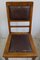 Antique Leather and Oak Dining Chairs, Set of 6 3