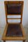 Antique Leather and Oak Dining Chairs, Set of 6, Image 8