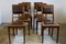 Antique Leather and Oak Dining Chairs, Set of 6 17