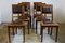 Antique Leather and Oak Dining Chairs, Set of 6, Image 17