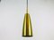 Lámparas colgantes alemanas Mid-Century de latón, años 50. Juego de 2, Imagen 6