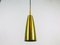 Mid-Century German Brass Pendant Lamps, 1950s, Set of 2 6