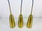 Mid-Century German Brass Pendant Lamps, 1950s, Set of 3, Image 5