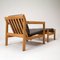 Danish Model 227 & 228 Armchair and Footstool Set from Børge Mogensen, 1960s, Set of 2, Image 5