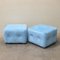 Blue Plush Ottomans, 1970s, Set of 2, Image 3