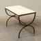 French Marble and Gilded Wrought Iron Side Table, 1940s, Image 4