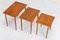 Vintage Danish Teak Nesting Tables, 1960s, Set of 3 2