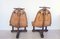 Brazilian Tropical Wood and Cognac Leather Lounge Chairs, 1960s, Set of 2 7