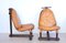 Brazilian Tropical Wood and Cognac Leather Lounge Chairs, 1960s, Set of 2 8