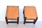 Brazilian Tropical Wood and Cognac Leather Lounge Chairs, 1960s, Set of 2 11
