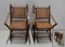 Chaises Pliantes en Acajou et Bambou, 1920s, Set de 2 2