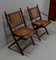 Mahogany and Bamboo Folding Chairs, 1920s, Set of 2 3
