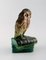 Glazed Ceramic Owls Sitting on Books by Michael Andersen, 1940s 1