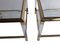 Mid-Century French Acrylic Glass and Brass Side Tables, 1970s, Set of 2, Image 4