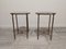 Tables d'Appoint Rondes Vintage en Laiton, Set de 2 7