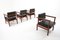 Rosewood & Leather Armchairs by Wim Den Boon, 1950s, Set of 4, Image 6