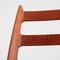 Teak 78 Dining Chairs by Niels Otto Møller for J.L. Møllers, 1960s, Set of 4 8