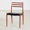 Teak 78 Dining Chairs by Niels Otto Møller for J.L. Møllers, 1960s, Set of 4 1
