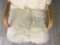 Vintage White Sheepskin Armchair 15