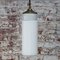 Mid-Century Porcelain, Opaline Glass & Brass Pendant 5