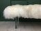 White Fluffy Sheepskin Bench by Area Design Ltd, Image 9