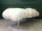 White Fluffy Sheepskin Bench by Area Design Ltd 3