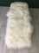 White Fluffy Sheepskin Bench with Hairpin Legs by Area Design Ltd 8