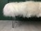 White Fluffy Sheepskin Bench with Hairpin Legs by Area Design Ltd 3