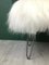 White Fluffy Sheepskin Bench with Hairpin Legs by Area Design Ltd 10