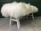 Panca Fluffy in pelle di pecora bianca di Area Design Ltd, Immagine 3