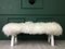 Panca Fluffy in pelle di pecora bianca di Area Design Ltd, Immagine 1