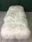 Banco de piel de oveja peludo blanco con patas de horquilla de cobre de Area Design Ltd, Imagen 6