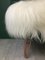 Banco de piel de oveja peludo blanco con patas de horquilla de cobre de Area Design Ltd, Imagen 4