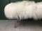 White Fluffy Sheepskin Bench with Copper Hairpin Legs by Area Design Ltd 8