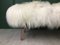 White Fluffy Sheepskin Bench with Copper Hairpin Legs by Area Design Ltd, Image 8