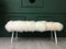 White Fluffy Sheepskin Bench by Area Design Ltd, Image 1