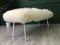 White Fluffy Sheepskin Bench by Area Design Ltd, Image 3