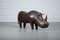Großes Vintage Nashorn aus Leder von Dimitri Omersa für Liberty 2