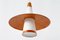 Copper & Opaline Glass Sputnik Ceiling Lamp, 1950s 1