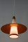 Copper & Opaline Glass Sputnik Ceiling Lamp, 1950s, Image 17