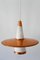Copper & Opaline Glass Sputnik Ceiling Lamp, 1950s 4