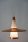 Copper & Opaline Glass Sputnik Ceiling Lamp, 1950s 11