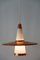 Copper & Opaline Glass Sputnik Ceiling Lamp, 1950s, Image 11