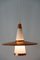 Lámpara de techo Sputnik de cobre y vidrio opalino, años 50, Imagen 11