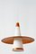 Copper & Opaline Glass Sputnik Ceiling Lamp, 1950s 14