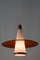 Copper & Opaline Glass Sputnik Ceiling Lamp, 1950s 15