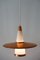 Copper & Opaline Glass Sputnik Ceiling Lamp, 1950s 7